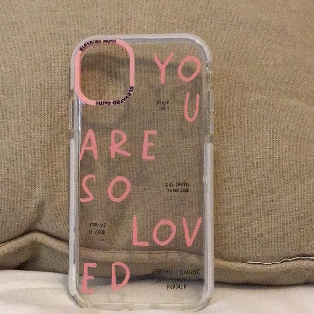 iPhone 11 Case, Elevated Faith, You’re so loved (pink), clear